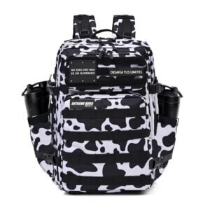 Mochila Táctica 45L Blanca y Negra Vaca